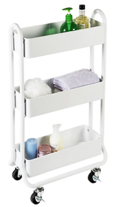 Organization Solutions for A Small Dorm | Rolling utility cart
