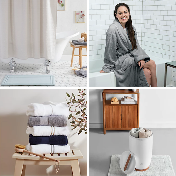 Make Your Bathroom Feel Like a Spa | Plush fabrics