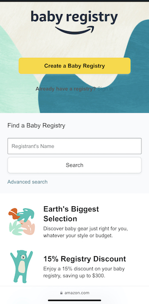 amazon baby registry 