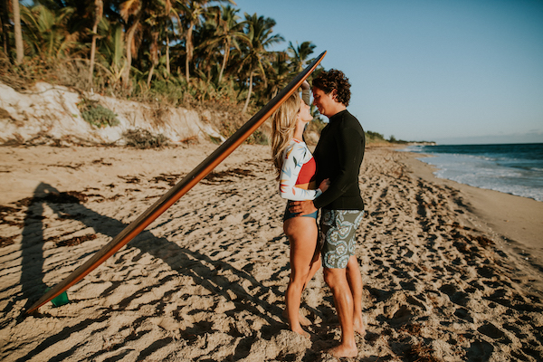 engagement photo on beach