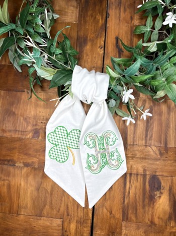 Classic heirloom wreath sash