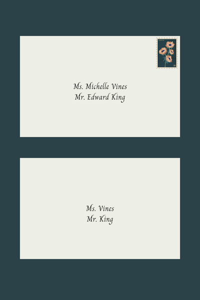 couple living together wedding invite