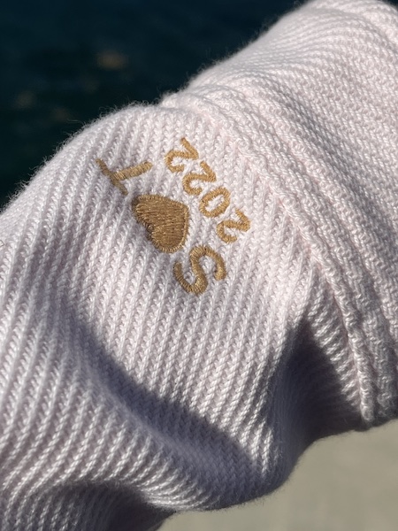 Embroidered Initials On Sleeve
