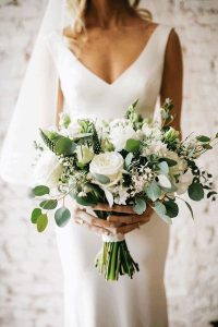 bride with bouquet
