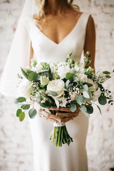 bride with bouquet