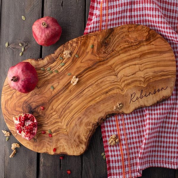 Personalized Live Edge Wood Serving Board