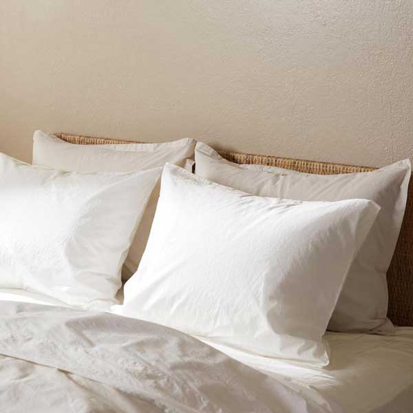 Percale Complete Sheet Set in Cream