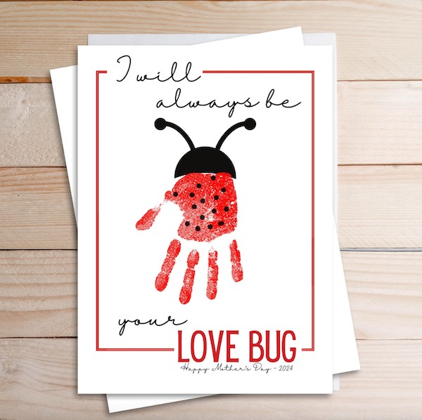 Love Bug Craft with Baby’s Handprint