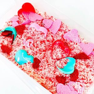 Valentines day rice bin