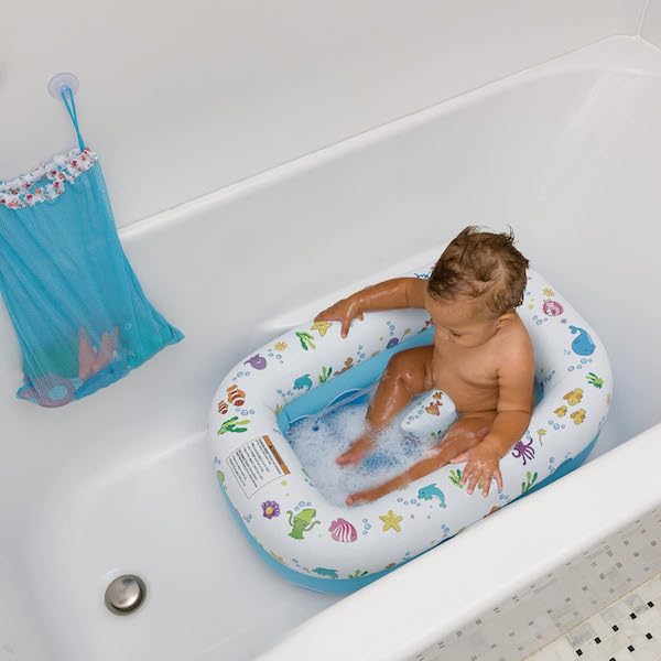 Mommy’s Helper Inflatable Infant Bathtub via Amazon