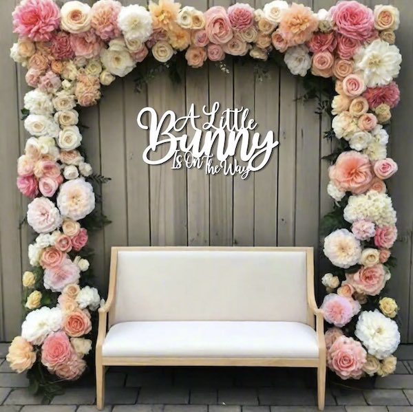 Easter baby shower decor