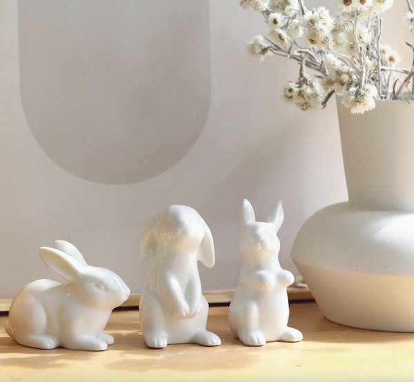 porcelain bunny figurines