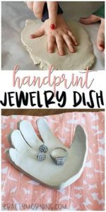 handprint jewelry dish
