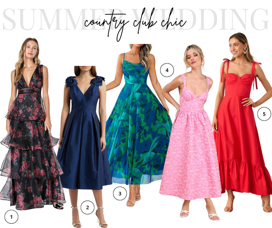 Summer Evening Wedding Lookbook: Country Club Chic