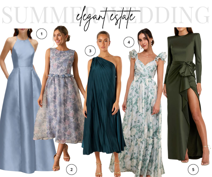 Summer Evening Wedding Lookbook: Elegant Estate