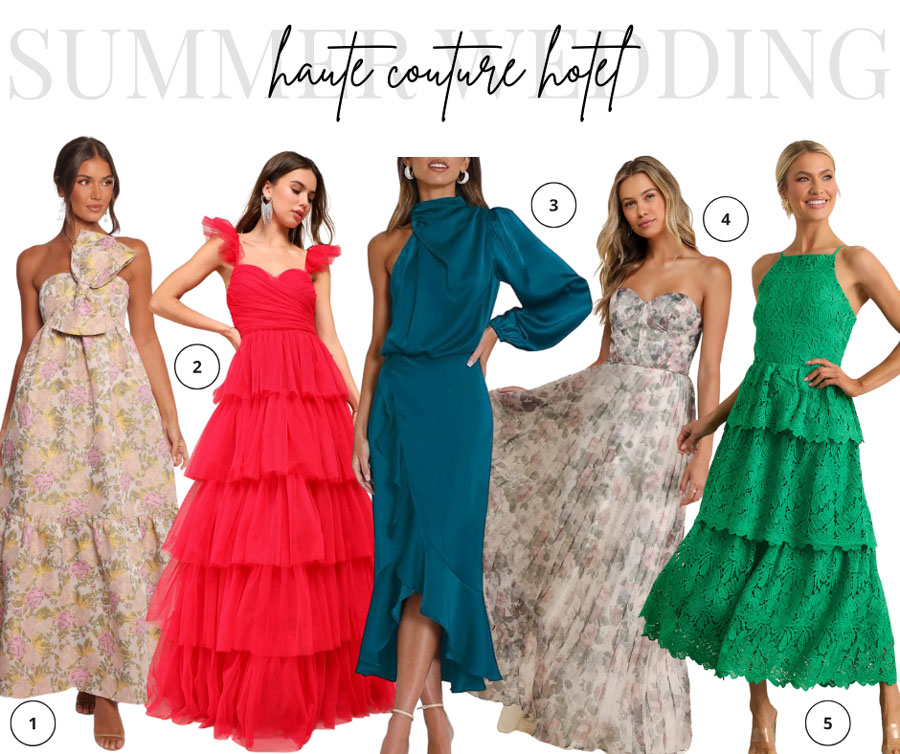 Summer Evening Wedding Lookbook: Haute Couture Hotel