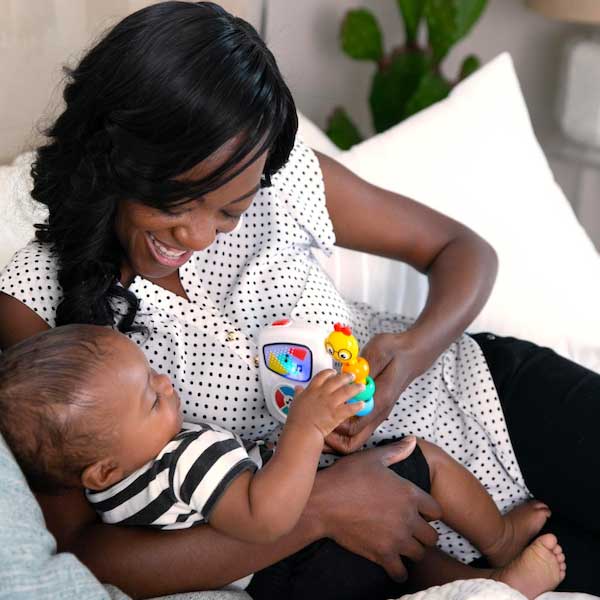 playing with mom