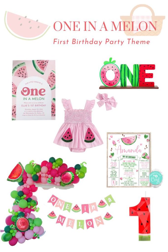 one in a melon party theme